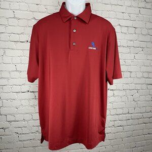 FJ Red Legends Junior Tour Golf Shirt Sleeve Stretch Polo Shirt Size Large L